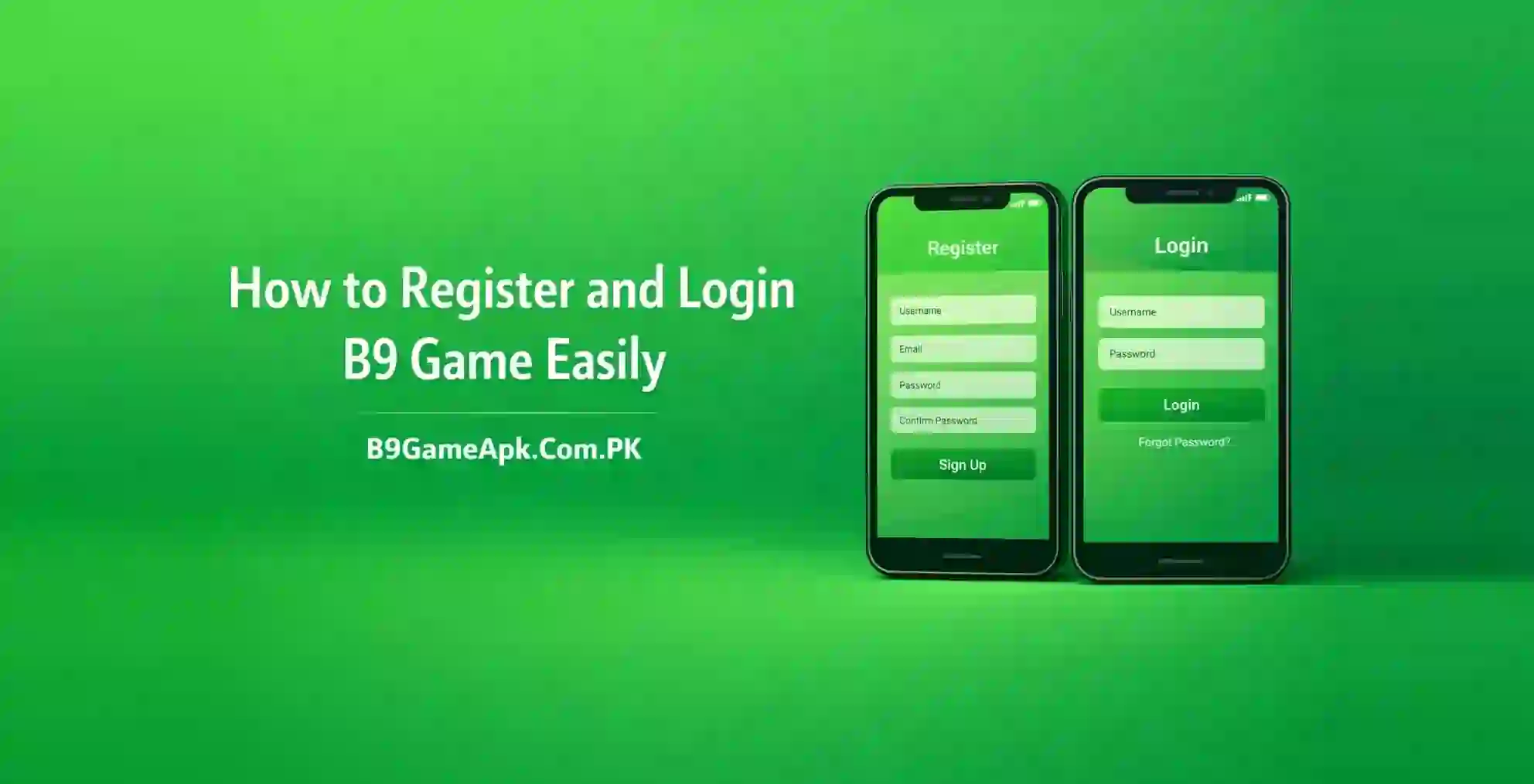 Register and Login B9 Game